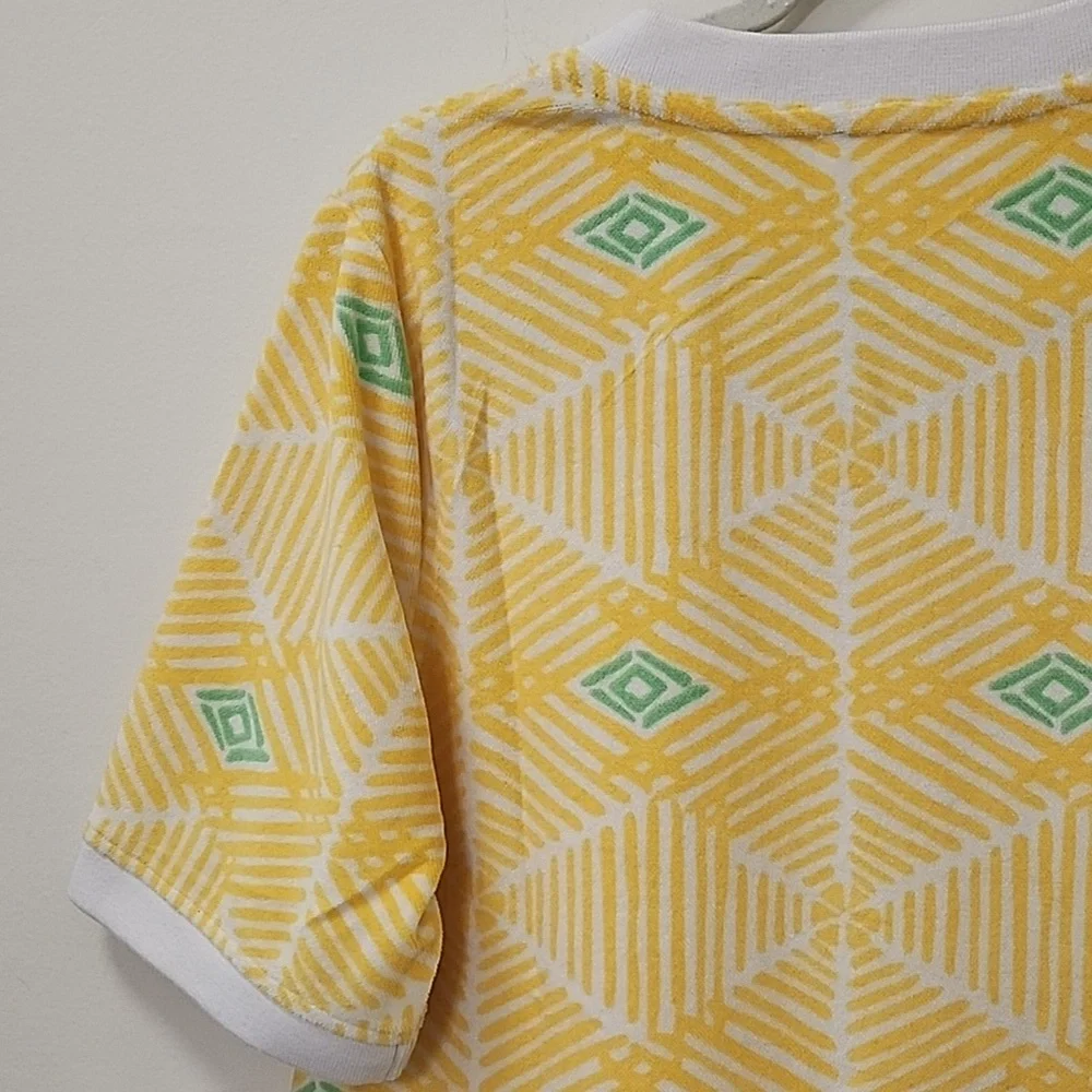 Stan Herman  Coastal Mosaic Ripples Zip Lounge/ Robe Dress Sunshine Size Small - Picture 14 of 16